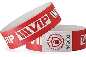 linie zwo ®, Confezione da 100 Braccialetti di identificazione 19 x 254 mm - VIP, Rosso