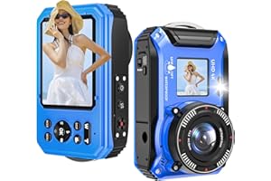 YIXINXIN Unterwasserkamera 33FT wasserdichte Kamera 4K Video 64MP Autofokus 16X Digitalzoom Digitalkamera wasserdichte zum Schnorcheln mit 32GB Karte