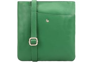 Lloyd Baker KANATAL Real Leather Crossbody Bag, Soft Shoulder Handbag with Adjustable Strap, Slim Phone Bag, Compact Size with FRONT SLIP POCKET