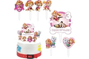 YEAHBOOM 7 Stück Tortendeko,3 Jahre Acryl Kuchen Deko,Muffin Deko Geburtstag,Happy Birthday Tortendeko Junge,Cupcake Topper,Cake Decoration,Geburtstag Deko Kuchen für Junge Mädchen Themen Party