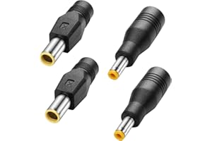 PNGKNYOCN Adattatore di alimentazione DC, 2 pezzi DC 8mm, 2 pezzi 5,5 x 2,1 mm (confezione da 4)