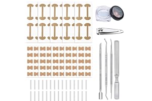 vaolmlop Juego de herramientas de uñas encarnadas,CorreccióN de Uñas Los Pies 105 piezas,Kit de Corrección de Uñas Encarnadas,Corrección de Uñas Encarnadas,Corrección de Uñas de Los Pies