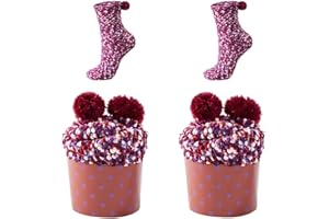 JARSEEN 2/3 Caja Regalo Navidad Calcetines Dia de san Valentin Super Suaves Cómodos Calentar Mujer DIY