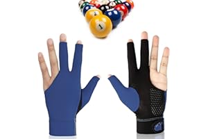 HAYAWW Guanto A 3 Dita Mano Sinistra, Guanti Da Biliardo Da Biliardo Sinistra Per Mano Guanto Da Biliardo Antiscivolo Guanti Da Biliardo Per Mancini Guanti Da Biliardo A 3 Dita Accessori Per Uomo E Donna