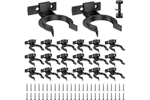 Tryslyn 20 PCS Clip Plinthe Cuisine, Fixation Plinthe Cuisine, Crochet pour Plinthe Meuble à Viser, Clips de Meubles Fixation, Attache Plinthe Cuisine avec 50 Vis, pour Pied de Meuble Diamètre 32-42mm