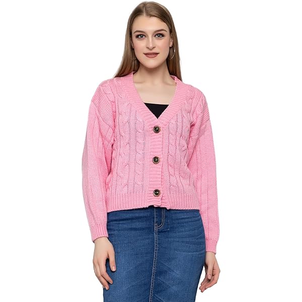 Buy Women´s Y2k Cropped Cardigan Sweater Long Sleeve V-Neck Faux