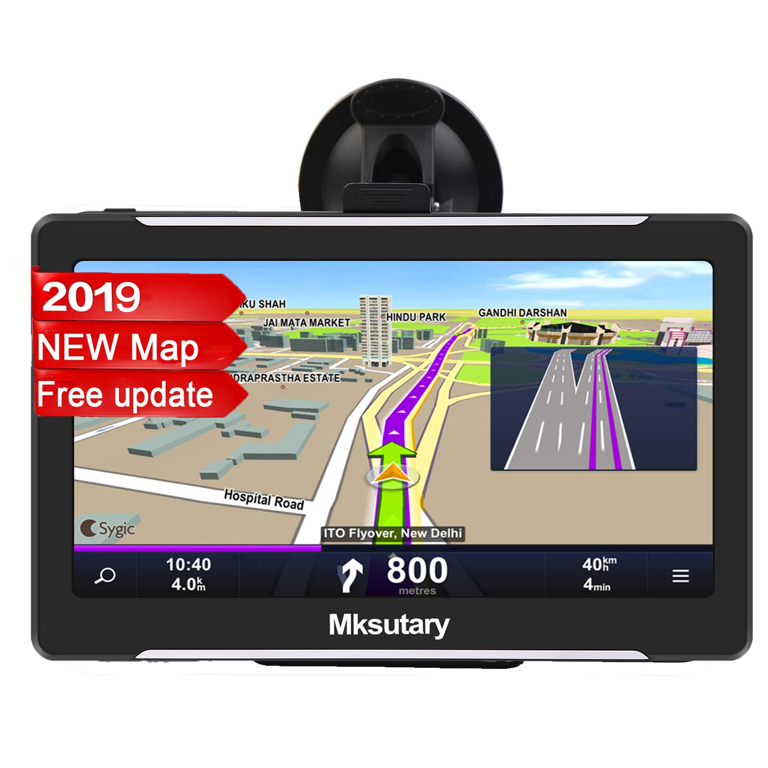 POMILE GPS Voiture Auto,7 Pouces HD Écran Tactile Système de Navigation 8GB/256MB avec