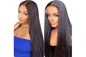 PORSMEER Lace Parrucche Frontali naturale donna parrucca marrone lunghi liscia lace front wig 24inch color Castana