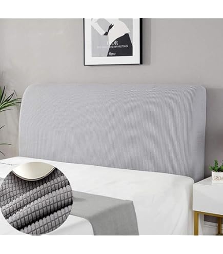 Copri Testiera Letto Matrimoniale Imbottito Elastico - Beige Per Testiere 170-190cm - Foto 12