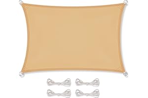 CelinaSun Voile d'ombragePare-Soleil Jardin Balcon Polyester PES Hydrofuge Rectangle 2,5 x 3 m Beige Sable