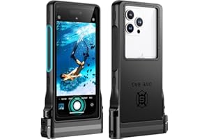 Lanhiem 15M Custodia impermeabile [Universale] IPX8 Custodia subacquea professionale per iPhone Samsung Galaxy Huawei Xiaomi Redmi Goole Pixel e smartphone 4.7-6.9'' Custodia subacquea, Nero