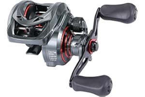 Sougayilang MAX Baitcasting Reel 8.0:1 High Speed Gear Ratio Fishing Reel 18LB Carbon Fiber Drag Baitcaster Reels with Magnetic Braking System for Saltwater Freshwater Fishing