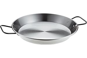 GARCIMA La Ideal Pata Negra Paella Valenciana pour induction en fer brossé Ø cm 30, Black