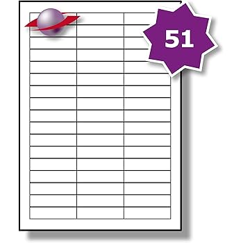 Avery Filing Labels Laser Tab Printable Suspension File 51 per Sheet 57x15mm - Ref L7409-25 ...