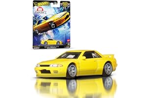 Hot Wheels Premium Car Culture Ronin Run 2 Nissan Skyline R32 Pandem Coche de juguete metálico coleccionable a escala 1:64 con neumáticos Real Riders, JBK88