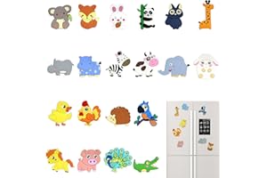 WEFALY 20 Pièces Magnet Frigo Enfant, Aimant EnfanTeducatif Magnets Aimantés Enfants sont Faits de Matériaux en PVC Effet 3D Aimants de Réfrigérateur pour Réfrigérateur Décoration pour Maison École Bureau