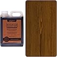 Littlefair's Wood Stain Water Based - 25 LTR - Indoor Furniture Stain Light & Dark Finishes - Special Non Toxic & Eco Friendly Formula - Wood Stain for Crafts - Colour: Brown Mahogany