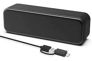 YsyYey Altoparlante PC, altoparlante USB per computer monitor, soundbar con audio stereo HD e bassi amplificati, altoparlante portatile plug and play per desktop, laptop e Mac