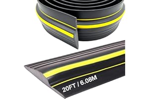 DOUJIAO Uszczelki do drzwi garażowych, 6-metrowe uszczelki progu garażowego, uszczelki podłogowe do bram garażowych, idealne do utrzymania garażu w czystości i suchości!