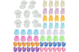 LALASTYLE 64pcs Luminous Resin Animal, Tiny Toy Resin Frogs, Dogs, Rabbit, Duck, Miniature Resin Frogs Glow in the Dark, Mini Landscape for Garden Dollhouse Decoration