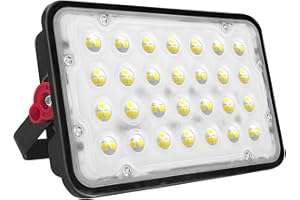 CREATESTAR Faretto Led da Esterno 50W 5000LM, Faretti Led Esterni 6500K luce bianca fredda, IP66 Impermeabile Faro Led Esterno per magazzino giardino garage campo sportivo cortile parcheggio