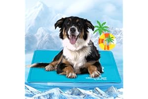PAWTASY Dog Cooling Mat - Durable Pet Cool Bed Mat, Non-Toxic Gel Self Cooling Pad Scratch Resistant, Dog Ice Blanket Great for Keeping Pet Cool in Summer - 120 x 80cm XXL