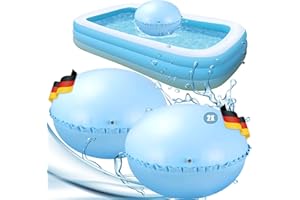Abnaok 2 cojines de piscina de invierno XXL, redondos, 120 x 120 cm, con 2 cuerdas de 15 m, comodidad y durabilidad, cojines de aire para piscina de invierno