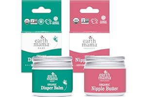 Earth Mama Natural Nipple Butter, 60ml Jar PLUS Angel Baby Bottom Balm, 60ml Jar