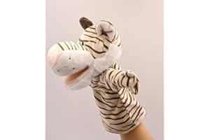 LOMTRATS Lalki ze zwierzętami dla dzieci, maluch zawiera wilk tygrys lew małpa tak dalej ruchome otwarte usta, idealne do opowiadania historii, nauki, przedszkola, prezenty urodzinowe