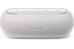 Harman Kardon Luna, Enceinte portable Bluetooth, autonomie de 12 h, étanche à l'eau et à la poussière IP67, son et basses puissantes, Gris