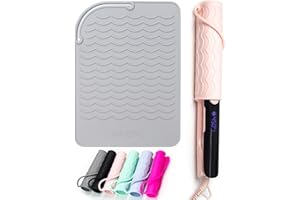 ANGENIL Silicone Heat Resistant Mat for Curling Tongs, Heat Proof Mat for Hair Straighteners, Hair Straightener Holder Mat, Hair Styling Appliances Hot Hair Tools Heat Resistant Mat, 23cm x 17 cm