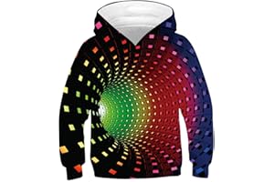 TUONROAD Felpe Ragazzo 3D Felpe con Cappuccio Maniche Lunghe Casual Maglione Hoodie Pullover con Tasche 6-14 Anni