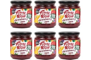 Fearne & Rosie Strawberry Jam, Award Winning, More Fruit & 40% Less Sugar, Vegan Friendly, Gluten Free, 100% Natural Ingredients, No Palm Oil, No Concentrates & B Corporation Certified 6 x 310g Jar