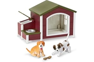Terra By Battat Set da gioco per cani da 5 pezzi con statuette di cani giocattolo - Figure di animali durevoli e realistiche per i più piccoli - Set da gioco educativo incoraggia il gioco fantasioso e