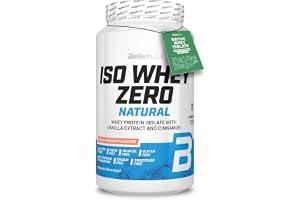 BioTechUSA Iso Whey Zero Natural Proteinpulver | 80% protein | Naturligt smaksatt | Glutenfritt