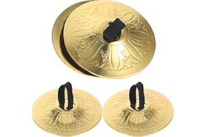 Vaguelly 4 mini bacinelli per dita, in rame, per danza del ventre, per bambini, adulti