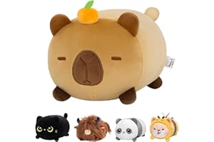 Mewaii 16'' Soft Capybara Plush Pillow – Adorable Cuddle Plush Toy, Squishy Stuffed Animal for Kids, Adults, and Plushie Lovers, Perfect for Hugging and Relaxing