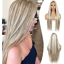 Blonde 613 Perücke Mit Spitzenfront – Hitzebeständig, Kein Kleber Nötig, Natürlicher Look, 61 Cm Lang