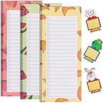 Blocco Note Magnetico Per Frigo - 3 Pezzi Con 12 Calamite - Lista Della Spesa - Foto 9