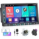 【2G+32GB】 Android Radio Coche 2 DIN Apple Carplay/Android Auto, 7 Pulgadas Touchcreen Bluetooth con Camara Maecha Atras, Auto