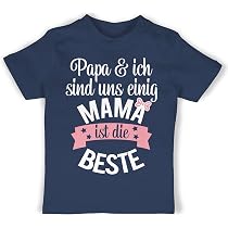 Baby-T-Shirt 'Mama Ist Die Beste', Kurzärmlig, 100% Baumwolle, Mit Druckknöpfen – Perfekt Als Geschenk Zur Geburt