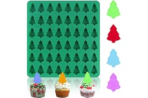 CUIDONGSHENG Stampo Cioccolatini Natale, Stampi per Caramelle Natalizie, Stampo Cioccolatini Silicone Natale, 1 confezione da 48 Antiaderenti Stampo Natalizio al Cioccolato, per Cioccolato, Caramelle, Gelatine