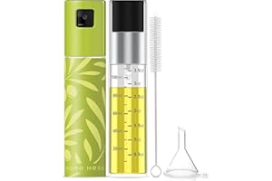HOME HERO [2-pack 120ml] Spruzzino Olio per Friggitrice Aria - Spruzzatore Olio Vetro e Inox - Nebulizzatore Olio - Olio Spray Cucina - Spruzzino Olio - Spray Olio per Friggitrice ad Aria