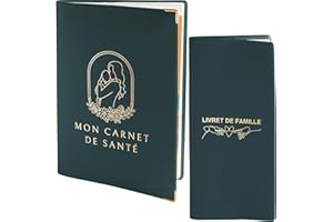 Protège Carnet de Santé + Protège livret de famille/Protege carnet de sante bebe avec protege livret de famille dimensions standard fabriqué en France