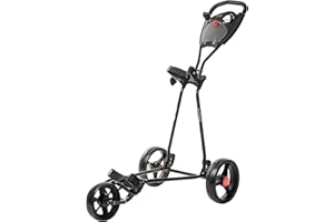CRUISER GOLF Chariot de Golf Cruiser Deluxe Chariot 3 Roues Unisexe, Noir et Rouge