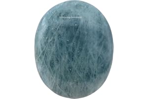 AMAZING GEMSTONE Crysta Palm Stone Piedra curativa natural para Chakra Balancing Spritual Good Luck (Aquamarine)