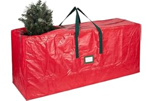 SSKHE Czerwona twarda torba na choinkę - Pokrowiec ochronny z wytrzymałymi uchwytami