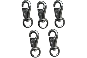 Reitsport Amesbichler AMKA - Moschettone Bull Snap, set di 5 ganci extra forti, occhiello rotondo 25 mm, 1 gancio Swivel Eye Bull Snap Hook 1