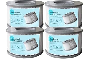 Denkmsd Cartouches Filtrantes pour Mspa, Filtres de Rechange pour Whirlpool Piscine Gonflable, Filtres pour Baignoire (4 Pcs)