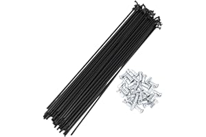 HEROFFIX 36 Set 12G Bicycle Spoke 12G Bike Wheel Spokes 45 Steel Black